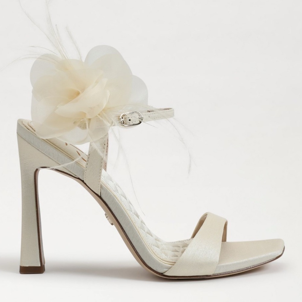 SAM EDELMAN LEANA ANKLE STRAP IVORY SANDAL NEW 8.5